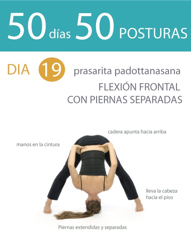 50 días 50 posturas. Día 19. Flexión frontal con piernas separadas