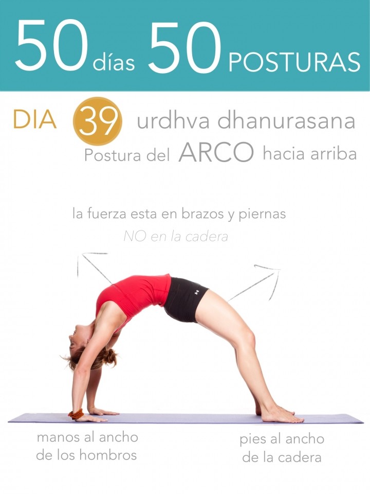 50 días 50 posturas. Día 39. Postura del arco hacia arriba.