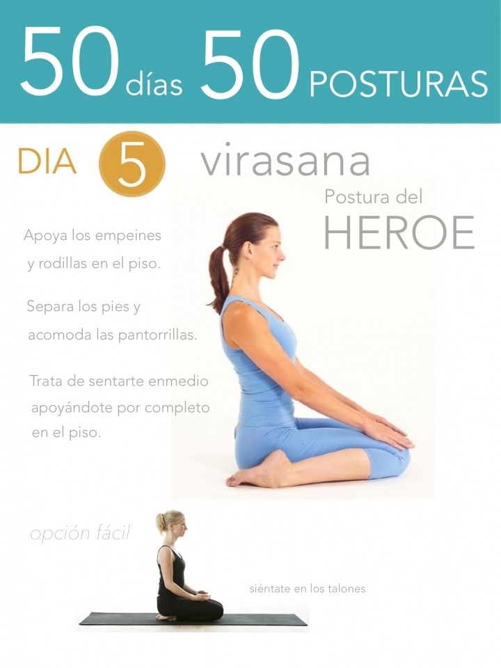 50 días 50 posturas. Día 5. Postura del héroe